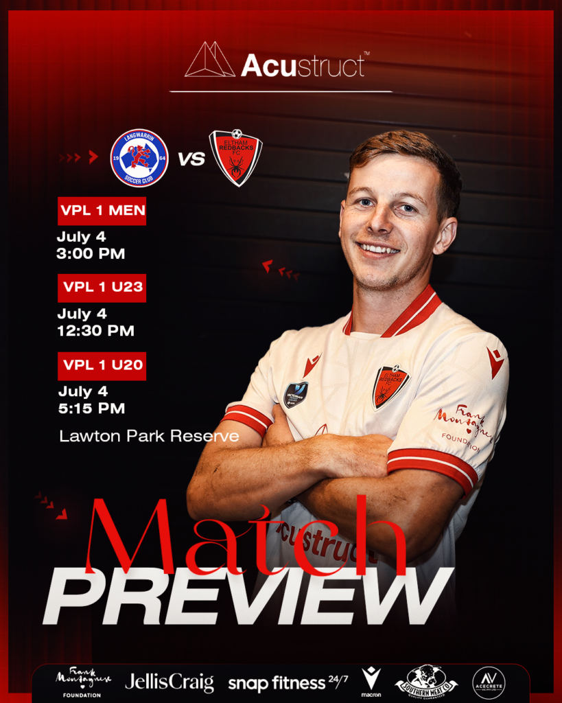 Acustruct Match Preview: Redbacks Back from the Bye for Grass Test at Langwarrin round 19 vpl1 match preview